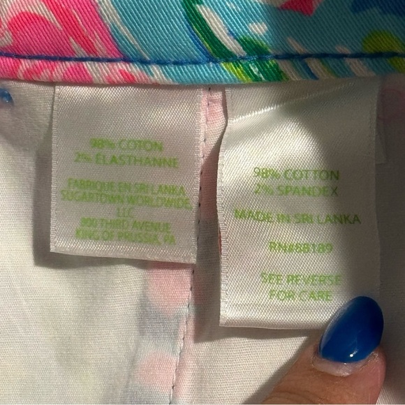 Lilly Pulitzer Women’s Size 12 Zanzibar Blue Buttercup Stretch Shorts Summer NWT - Picture 6 of 8
